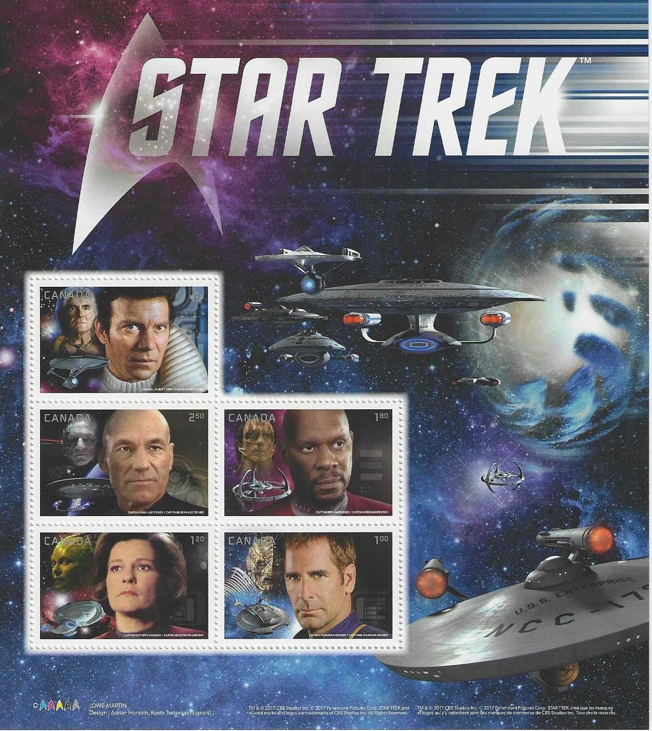 Star Trek stamps from Canada