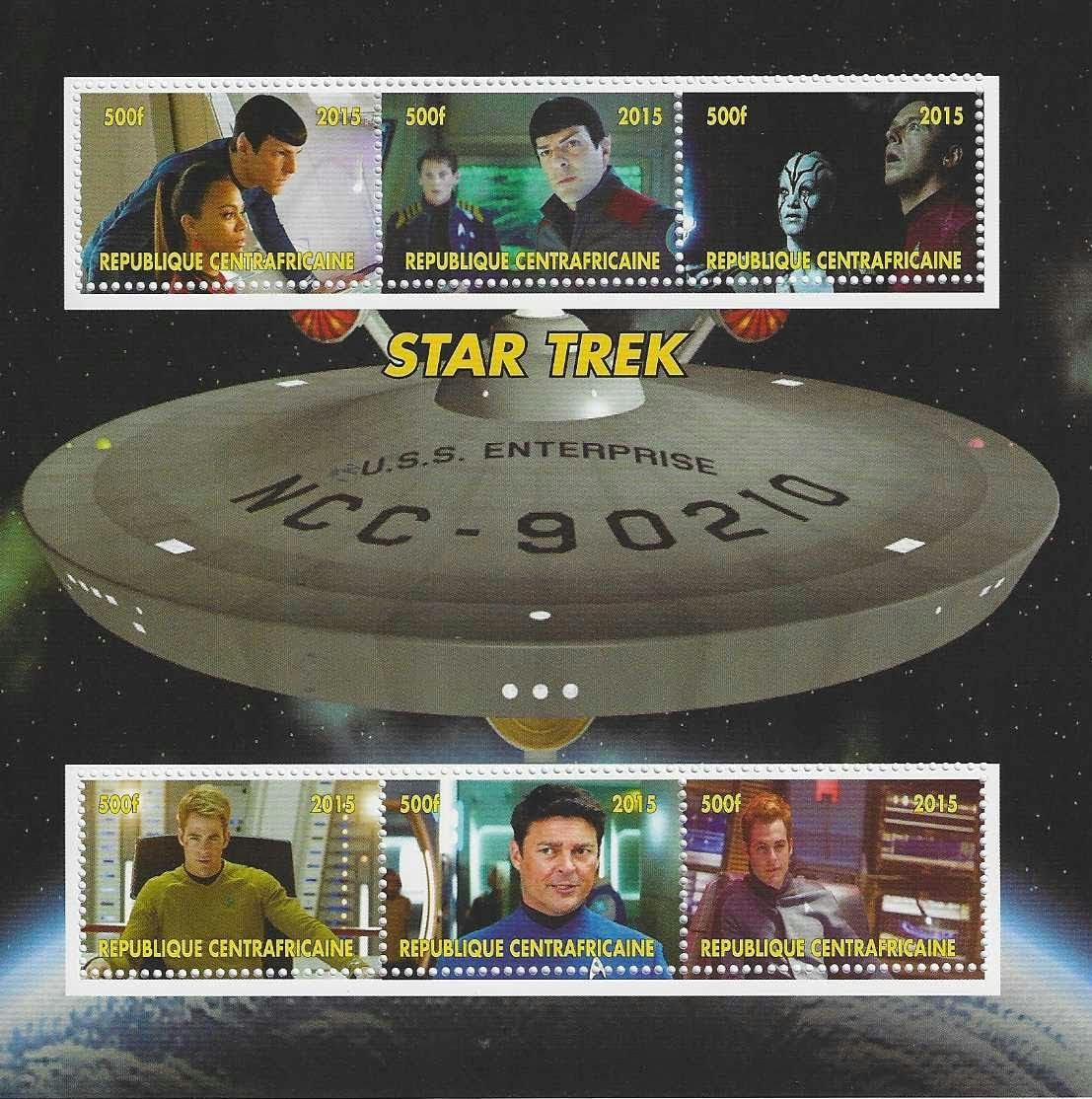 Star Trek stamps from Central African Republic