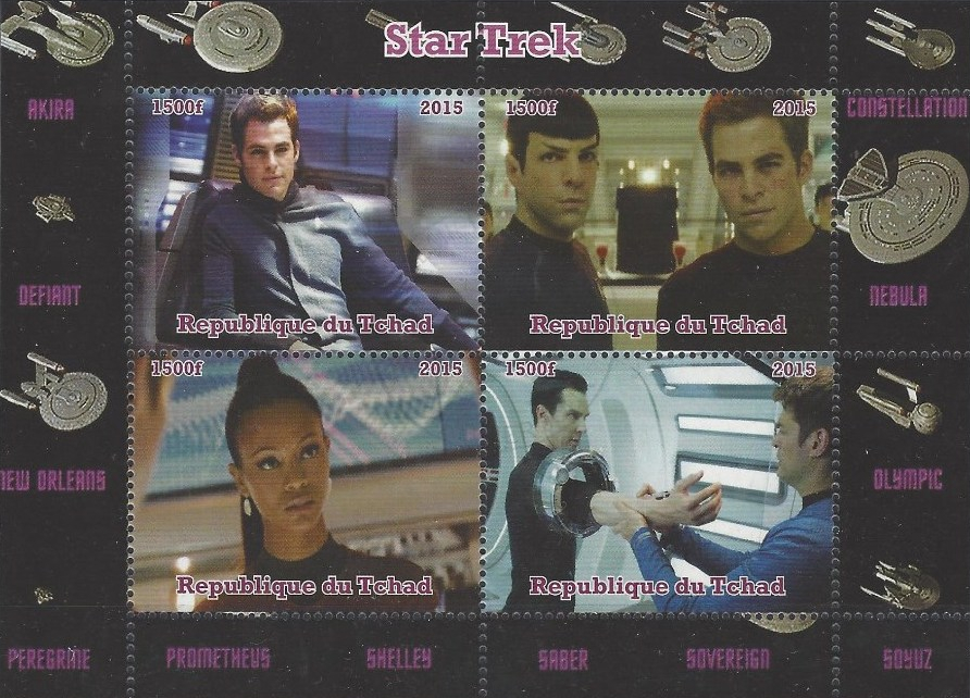 Star Trek stamps from Chad