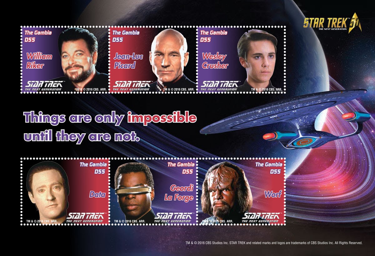 Star Trek stamps from Gambia