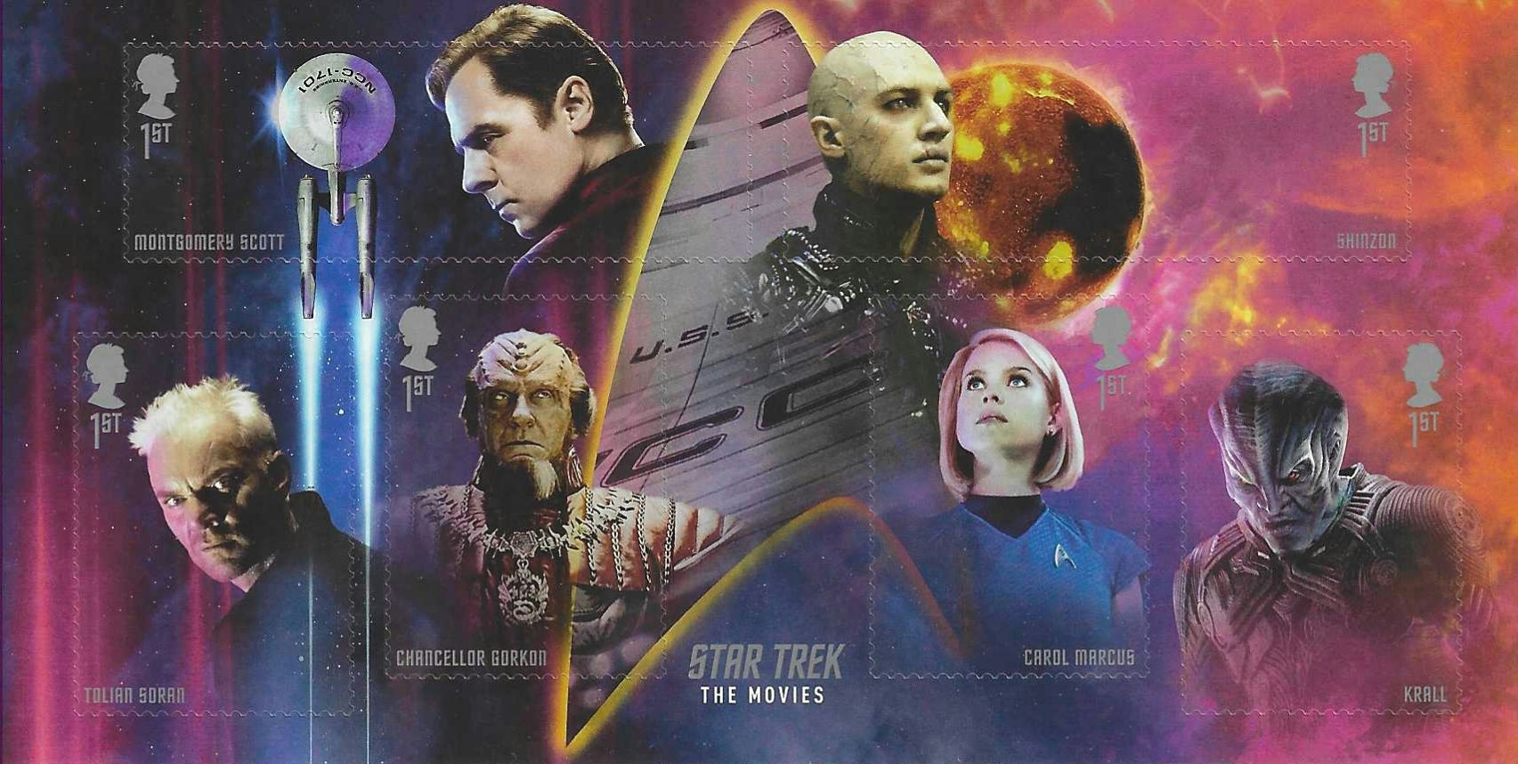 Star Trek stamps from United Kingdom