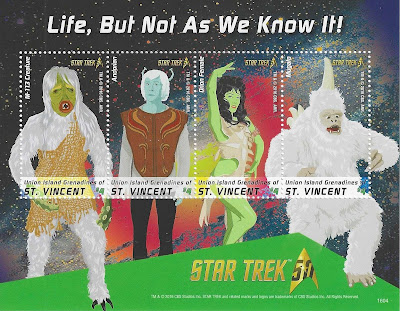 Star Trek stamps from St. Vincent and the Grenadines
